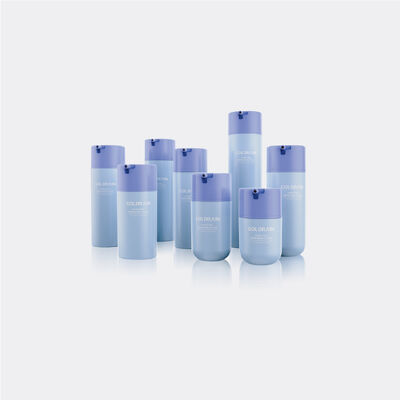 Flaconi airless cosmetici con pompa dosatrice grande con erogazione a 360 gradi e materiale PP/PCR